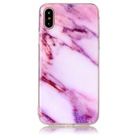 Силиконовый чехол для iPhone XS / X с принтом "розовый мрамор"