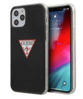Чехол-накладка для iPhone 12 Pro Max (6.7) Guess Shiny Triangle logo Hard PC/TPU, Black (GUHCP12LPCUCTLBK)