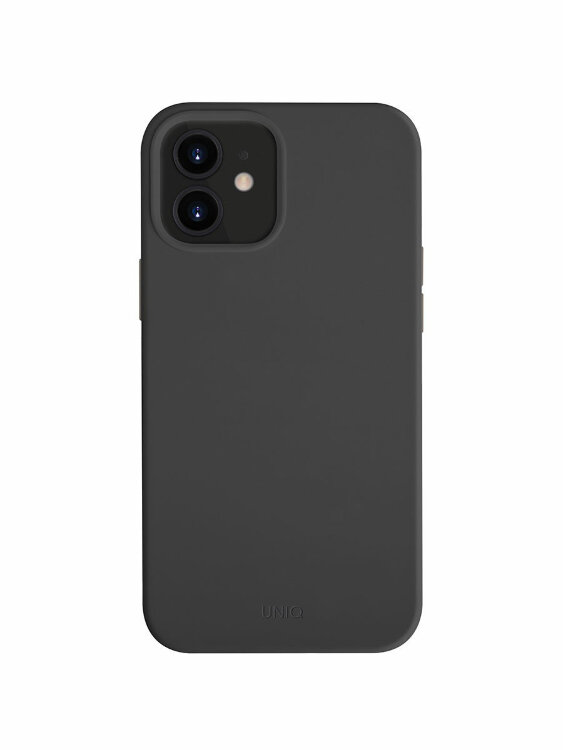 Чехол-накладка Uniq для iPhone 12 mini (5.4) LINO Anti-Microbial Black (IP5.4HYB(2020)-LINOHBLK)