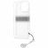 Чехол для iPhone 13 Pro Guess PC/TPU 4G Stripe Hard Tranparent + Silver charm (GUHCP13LKB4GGR)