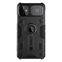Противоударный чехол для iPhone 11 Nillkin Shockproof CamShield Armor с кольцом подставкой (Black)
