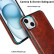Кожаный чехол для iPhone 15 с MagSafe и подставкой (Brown)