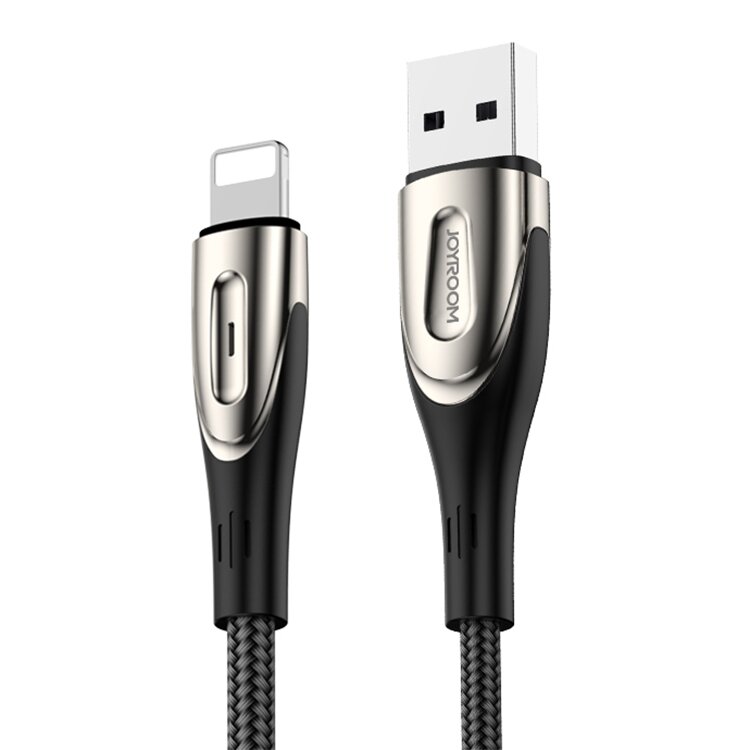 Длинный USB кабель 8 pin 2 метра Joyroom S-M411 в нейлоновой оплётке для Apple iPhone / iPad / iPod touch (Black)