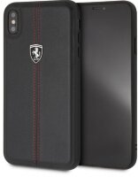 Кожаный чехол-накладка для iPhone XS Max Ferrari Heritage W Hard Leather Black (FEHDEHCI65BK)