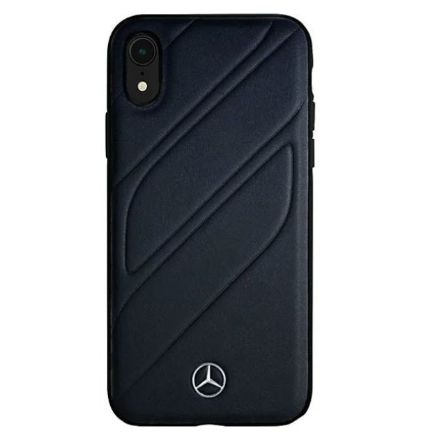 Кожаный чехол-накладка для iPhone XR Mercedes New Organic I Hard Leather, Blue (MEHCI61THLNA)