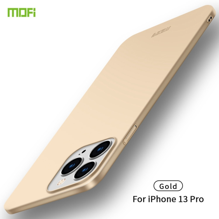 Тонкий матовый чехол для iPhone 13 Pro MOFI Ultra-thin (Gold)
