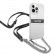 Чехол для iPhone 13 Pro Guess PC/TPU 4G Stripe Hard Tranparent + Silver crossbody chain (GUHCP13LKC4GBSI)