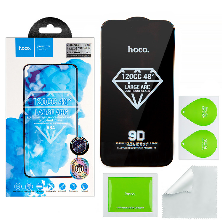 Защитное стекло HOCO для iPhone 13 Pro Max/14 Plus, Dustproof A34