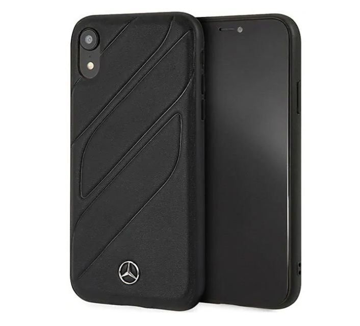 Кожаный чехол-накладка для iPhone XR Mercedes New Organic I Hard Leather, Black (MEHCI61THLBK)