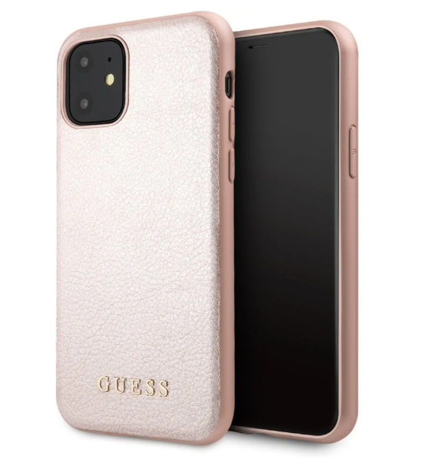 Чехол-накладка для iPhone 11 Guess Iridescent Hard PU, Rose gold (GUHCN61IGLRG)