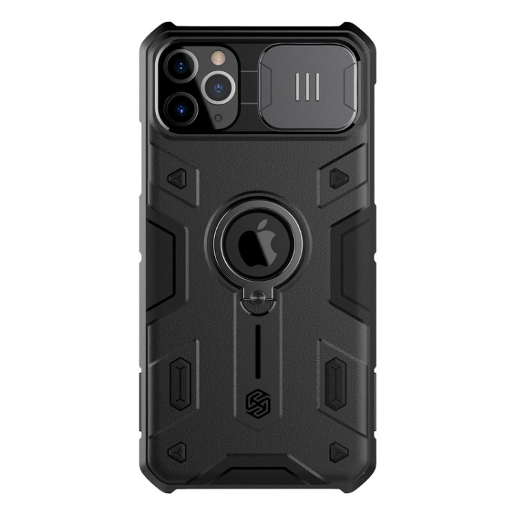 Противоударный чехол для iPhone 11 Pro Max Nillkin Shockproof CamShield Armor с кольцом подставкой (Black)