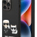 Чехол для iPhone 14 Pro Max Lagerfeld Liquid silicone Karl & Choupette Hard Black (KLHCP14XSSKCK)