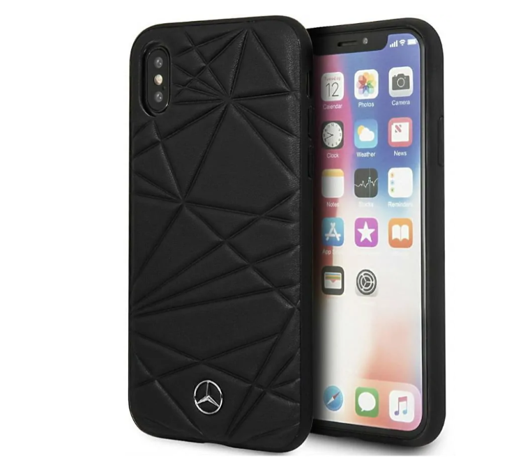 Кожаный чехол для iPhone XS Max Mercedes Twister Hard Leather, Black (MEPERHCI65QGLBK)