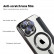 Чехол книжка для iPhone 15 Pro Max MagSafe RFID с прозрачной панелью и разъемами под карточки (Black)