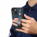 Кожаный чехол Suteni для iPhone 15 Plus с держателем и кармашком для карт (Blue)
