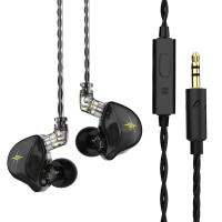 Проводные наушники QKZ ZXT Sports Hi-Fi стерео гарнитура с микрофоном (Black)