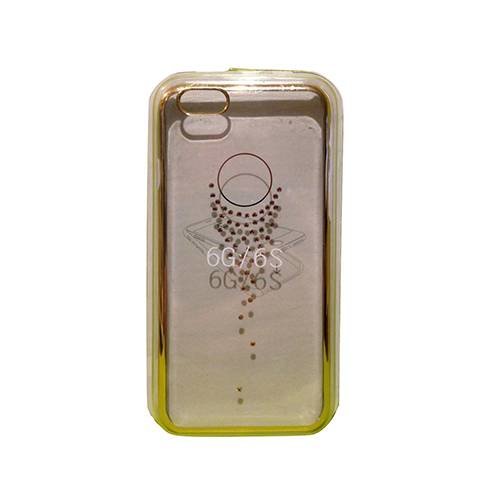 Прозрачный гелевый чехол со стразами для iPhone 6 / 6S Starfall Gold "Комета"