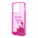 Чехол для iPhone 14 Pro Max Guess Liquid Glitter Triangle logo Hard Translucent Fuschia (GUHCP14XLFCTPF)