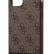 Чехол-накладка для iPhone 12 Pro Max (6.7) Guess 4G Stripe Metal logo Hard PU, Brown (GUHCP12LG4GLBR)