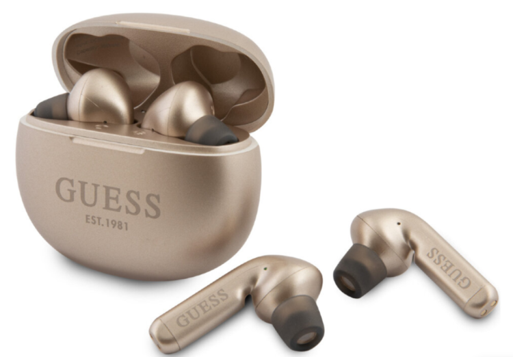 Беспроводные Bluetooth наушники Guess TWS Round shape v5.0, Gold (GUTWS1CGO)