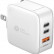 СЗУ EnergEA Bazic GoPort Gan65, 2 USB-C PD65W+USB-A PPS/QC3.0 total 65W White (CHR-GP-GAN65W-EU)