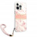 Чехол для iPhone 13 Pro Guess PC/TPU Marble Hard + Nylon hand cord Pink (GUHCP13LKMABPI)