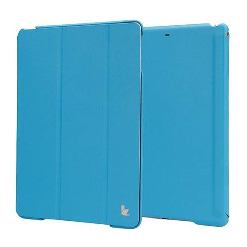 Кожаный чехол Jisoncase Premium для Apple iPad Air / iPad 2017 с 3-х секционной обложкой (JS-ID5-01H) Blue