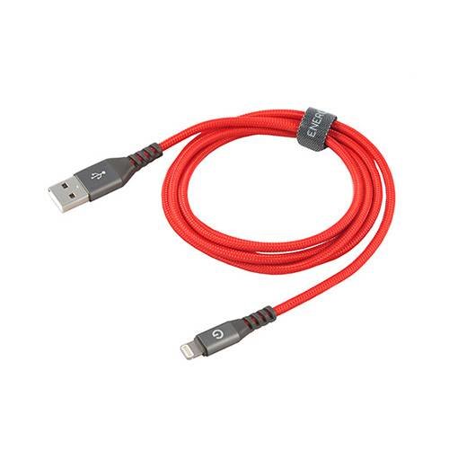 USB кабель EnergEA Alutough Kevlar для iPhone/iPad 8 pin Lightning MFI, Red 1.5 метра (CBL-AT-RED150)