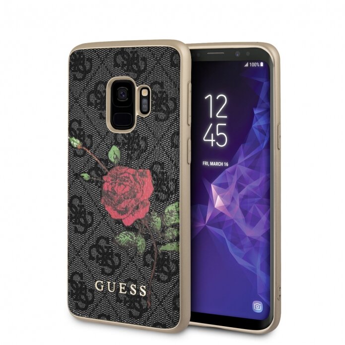 Чехол-накладка для Samsung Galaxy S9 Guess Flower Desire 4G Hard PU/Roses Grey (GUHCS94GROG)