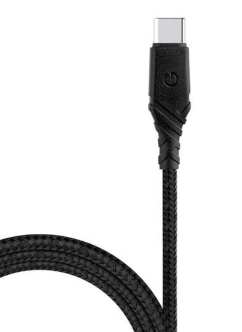 Кабель EnergEA NyloGlitz Anti-microbial USB-C to USB-C 5A 1.5m, Black (CBL-NABCC-BLK150)