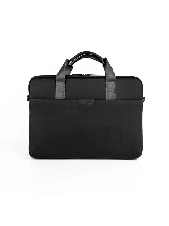 Чехол для ноутбуков 16" Uniq Stockholm Nylon Messenger bag Abyss Black (STOCKHOLM(16)-MNBLACK)