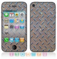 Виниловая наклейка на iPhone 4, 4S - skin Железо на 2 стороны
