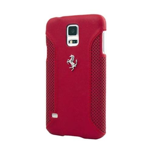 Кожаный чехол накладка для Samsung Galaxy S5 Mini Ferrari F12 Hard Red (FEF12HCS5MRE)