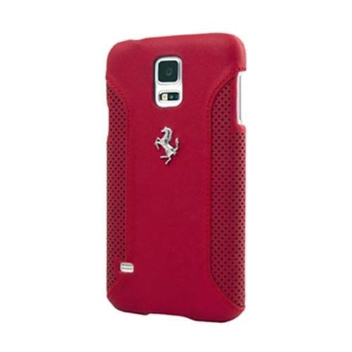 Кожаный чехол накладка для Samsung Galaxy S5 Mini Ferrari F12 Hard Red (FEF12HCS5MRE)