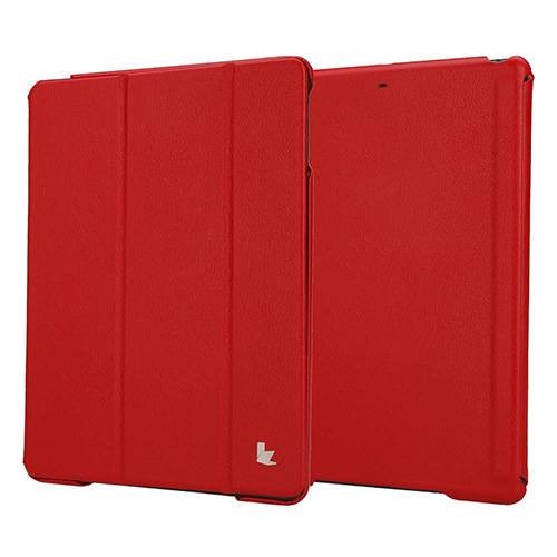 Кожаный чехол Jisoncase Premium для Apple iPad Air / iPad 2017 с 3-х секционной обложкой (JS-ID5-01H) Red
