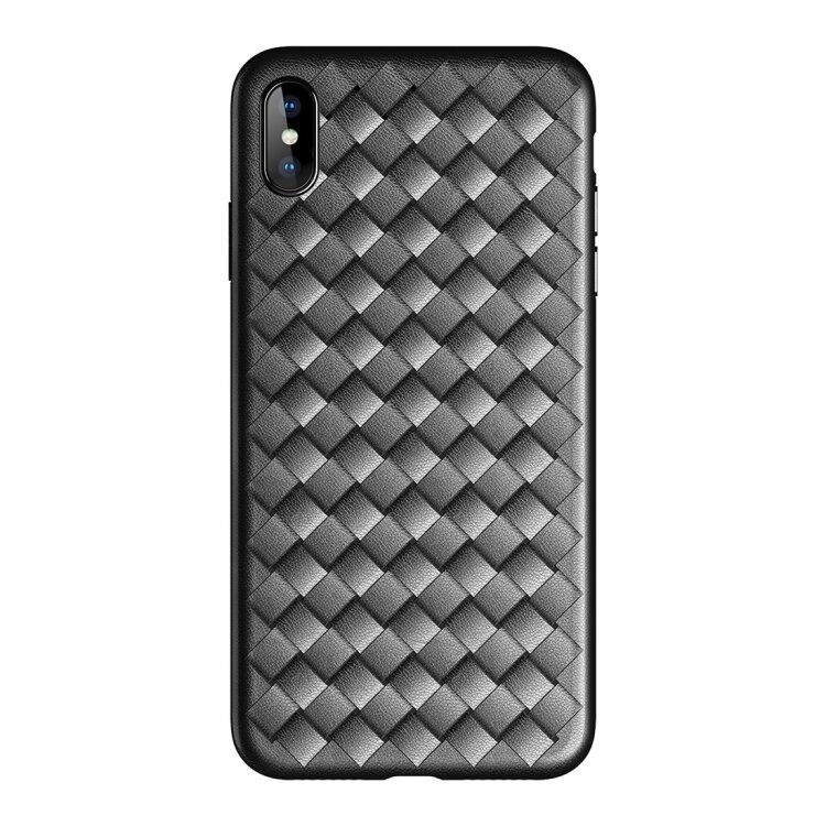 Плетеный TPU чехол Rock для iPhone XS Max Weave Style Ultra-thin (Black)