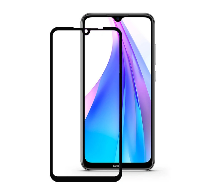 Защитное стекло BlueO 2.5D Silk Full Cover (с рамкой) для Xiaomi Redmi Note 8T 0.26мм Black (WB-RedmiNote8T)