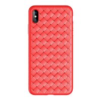 Плетеный TPU чехол Rock для iPhone XS Max Weave Style Ultra-thin (Red)