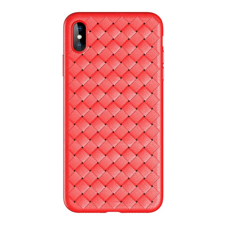 Плетеный TPU чехол Rock для iPhone XS Max Weave Style Ultra-thin (Red)