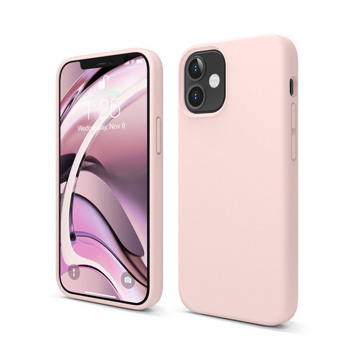 Чехол-накладка для iPhone 12 mini (5.4) Elago Soft silicone case (Liquid) Pink (ES12SC54-LPK)