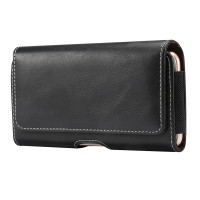 Кожаный чехол кобура на ремень для смартфонов до 6,0'' (Black)
