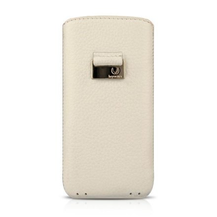 Кожаный чехол-карман Beyzacases Retro Strap для iPhone 5/5S/SE, white (BZ23103)