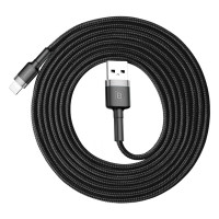 Кабель Baseus Cafule с разъемами USB-Lightning 1.5A Kevlar Black, 2 метра