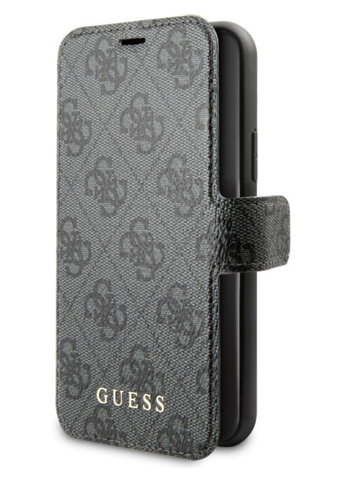 Чехол-книжка для iPhone 11 Pro Guess 4G collection Booktype, Grey/Black (GUFLBKSN584GG)