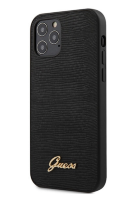 Чехол-накладка для iPhone 12 Pro Max (6.7) Guess Animal Lizard with metal logo Hard PU, Black (GUHCP12LPCUMLLIBK)