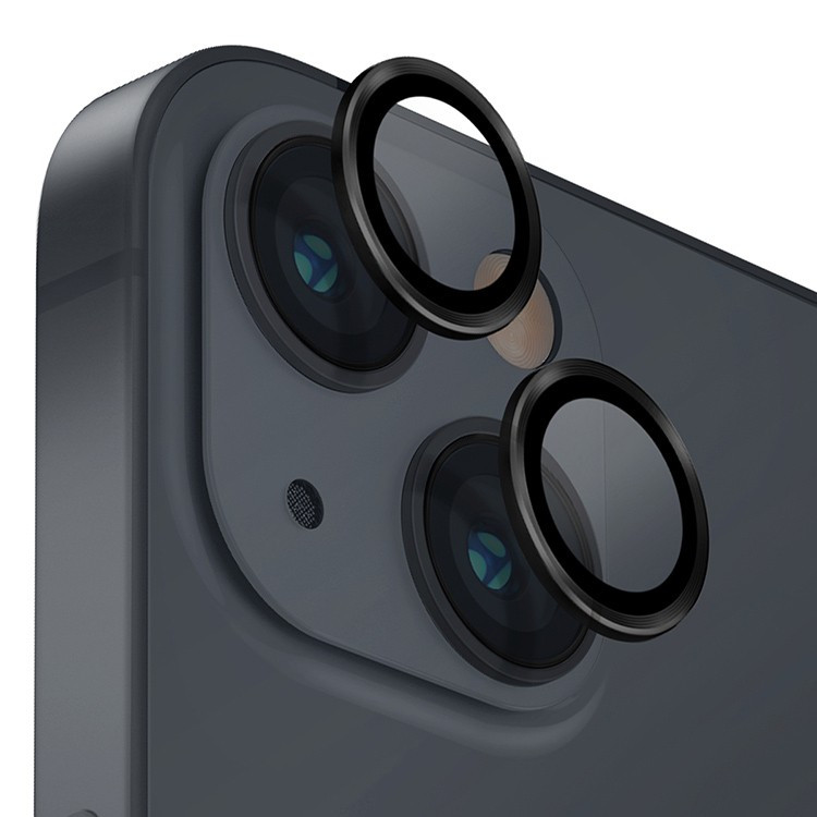 Защитное стекло для камеры iPhone 14/14 Plus Uniq OPTIX Camera Lens protector Aluminium Black (IP6.1-6.7M-LENSBLK)