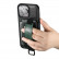 Кожаный чехол Suteni для iPhone 12 / 12 Pro с держателем, ремешком на запястье и карманом для карт (Black)