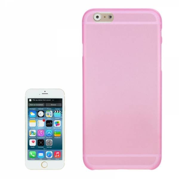 Ультратонкая накладка 0,3мм для iPhone 6/6S прозрачная матовая (розовая)