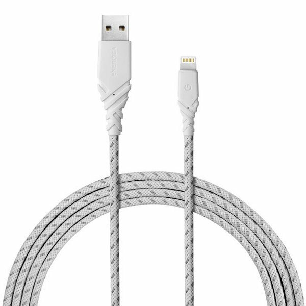 USB кабель EnergEA NyloGlitz для iPhone/iPad 8 pin Lightning MFI, 1.5 метра (CBL-NG-BLK150 / CBL-NG-WHT150)