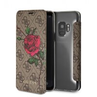 Чехол-книжка для Samsung Galaxy S9+ Guess Flower Desire 4G Booktype PU/Roses Brown (GUFLBKS9L4GROB)